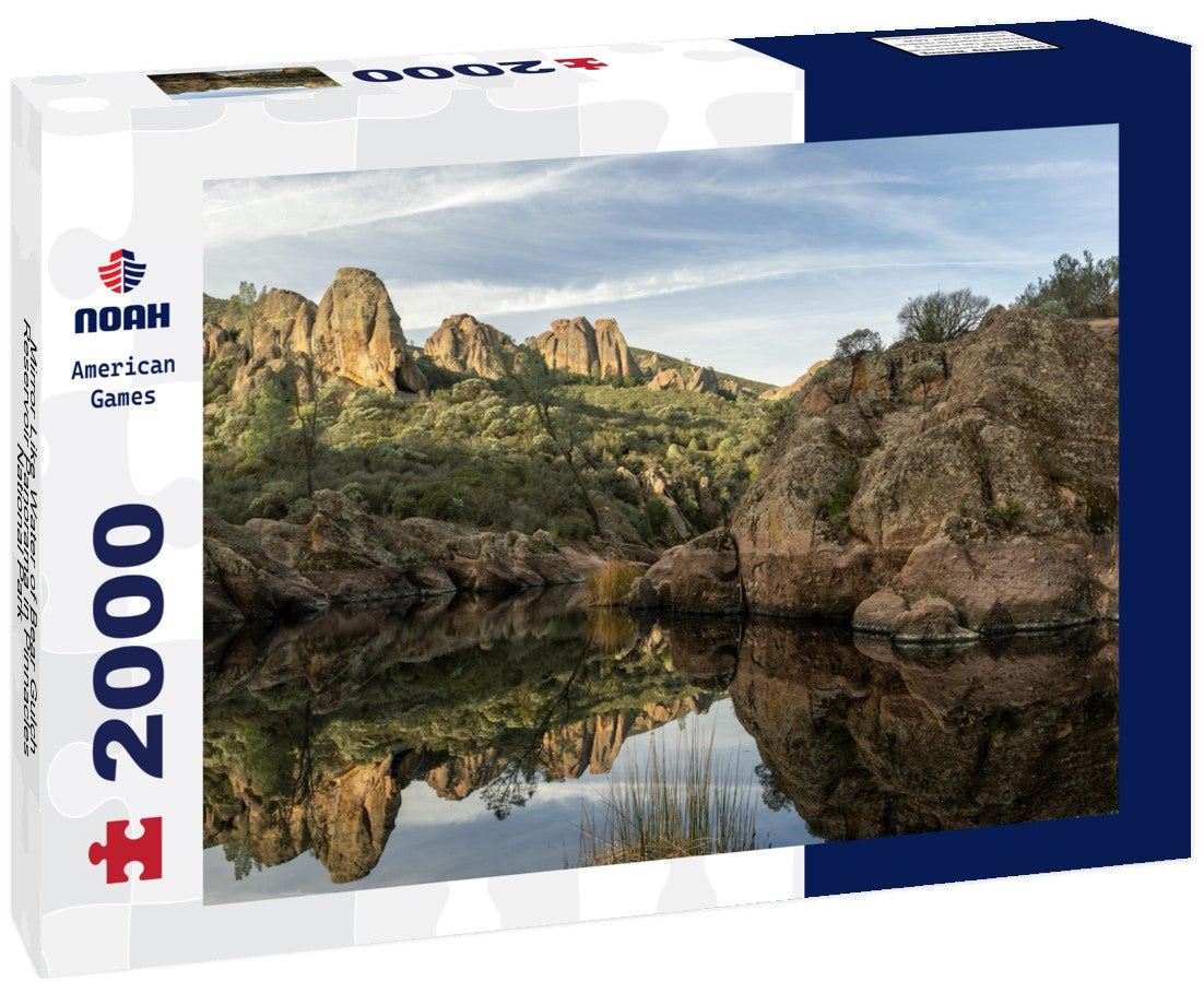 Noah Jigsaw Puzzle Mirror Like Water of Bear Gulch Reservoir Panorama in Pinnacles National Park 2000 pieces