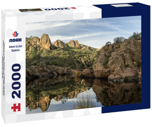 Noah Jigsaw Puzzle Mirror Like Water of Bear Gulch Reservoir Panorama in Pinnacles National Park 2000 pieces