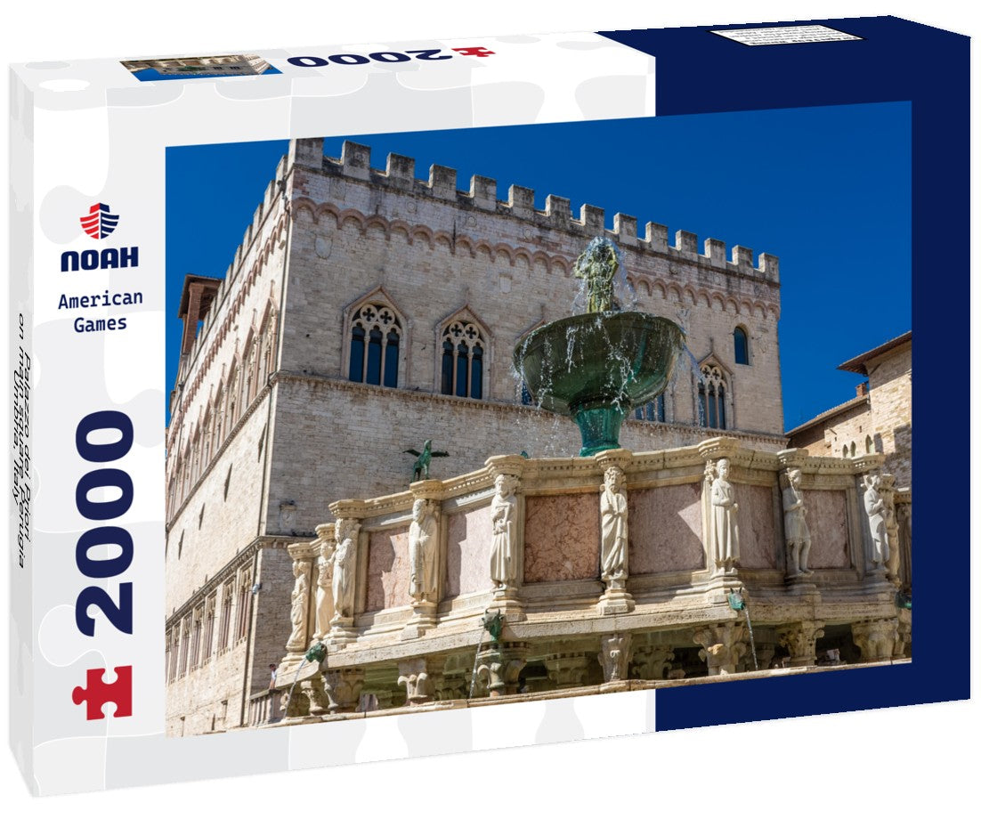 Noah Jigsaw Puzzle Palazzo dei Priori on main square Perugia, Umbria, Italy 2000 pieces