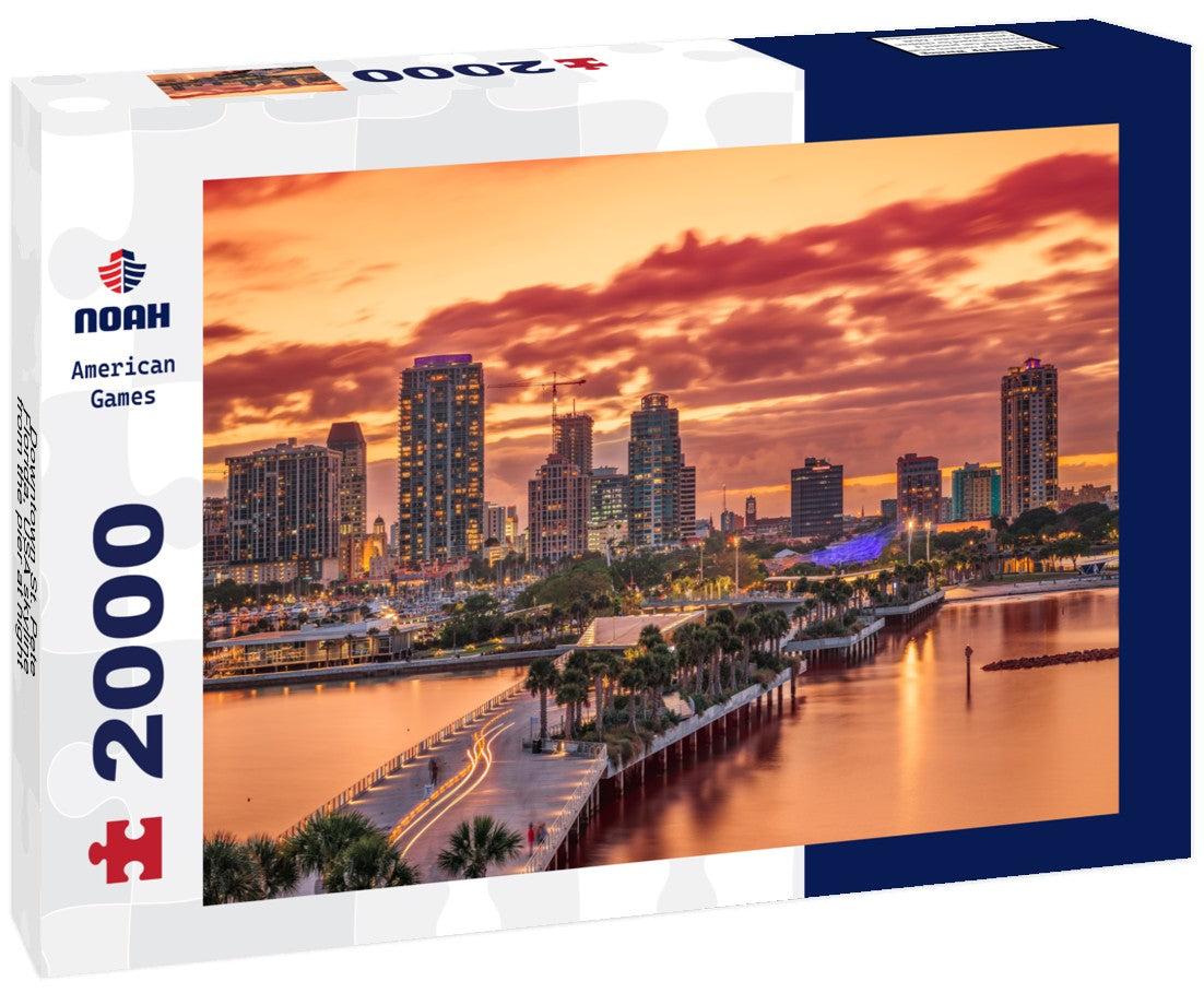 Downtown St. Pete, Florida, USA skyline from the pier at night 2000pc Puzzle