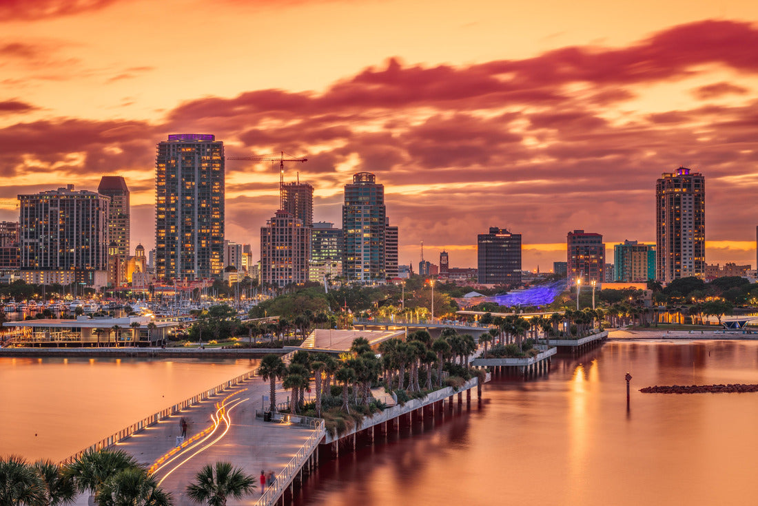 Downtown St. Pete, Florida, USA skyline from the pier at night 2000pc Puzzle