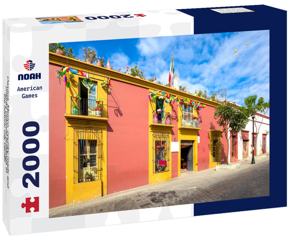 Oaxaca, Mexico, country roads and colorful colonial buildings in the historic city center 2000pc Puzzle