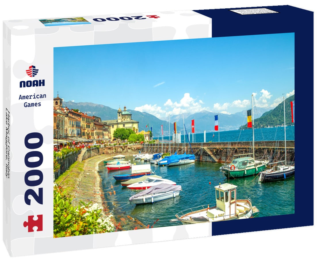 Noah Jigsaw Puzzle Harbor of Cannobio, Lake Maggiore, Italy 2000 pieces