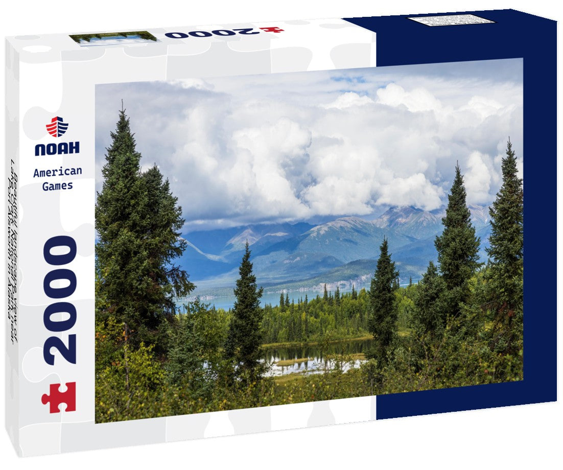 Beautiful landscape view of Lake Clark National Park near Port Alsworth in Alaska 2000pc Puzzle