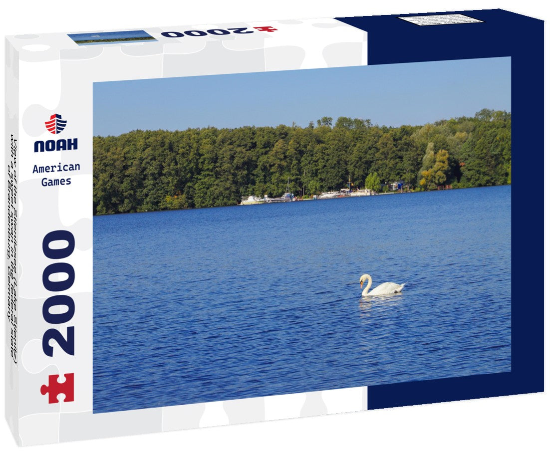 Noah Jigsaw Puzzle View of the Stienitzsee (Lake Stienitz) with a sweet swan in the federal state of Brandenburg, Germany 2000 pieces