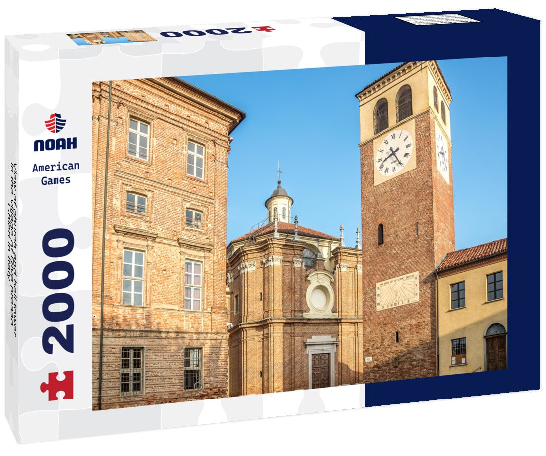 church and bell tower in the village of Riva presso Chieri in Italy 2000pc Puzzle