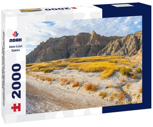 Noah Jigsaw Puzzle Dry Creek and Eroded Sediment Formations Along the Sattelpass Trail, Badlands National Park, South Dakota, USA 2000 pieces