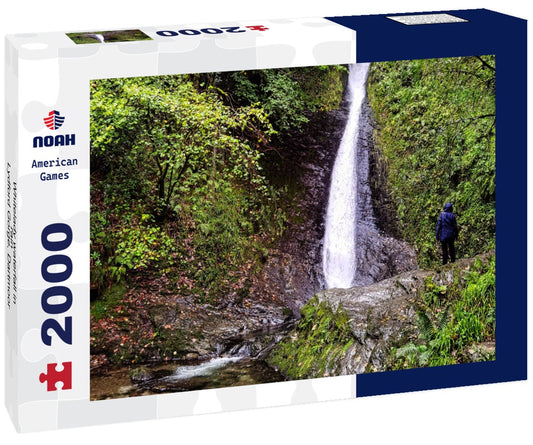 Noah Jigsaw Puzzle Whitelady waterfall in rain - Lydford Gorge, Dartmoor National Park, Devon, United Kingdom 2000 pieces