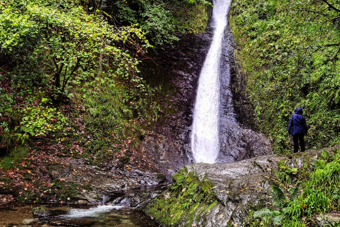 Whitelady waterfall in rain - Lydford Gorge, Dartmoor National Park, Devon, United Kingdom 2000pc Puzzle