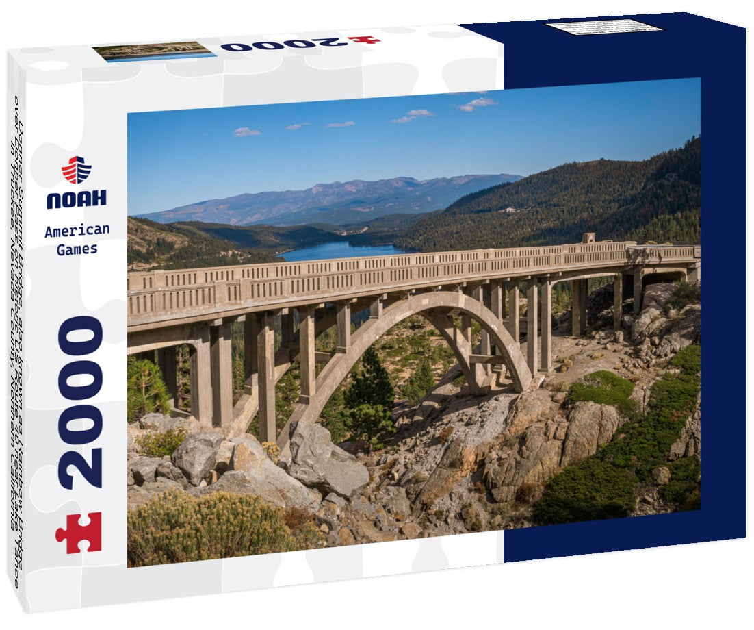 Noah Jigsaw Puzzle Donner Summit Bridge, also known as Rainbow Bridge, over Donner Pass on historic US Route 40 near Lake Tahoe, in Truckee, Nevada County, Northern California 2000 pieces