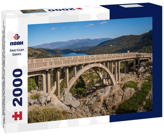 Noah Jigsaw Puzzle Donner Summit Bridge, also known as Rainbow Bridge, over Donner Pass on historic US Route 40 near Lake Tahoe, in Truckee, Nevada County, Northern California 2000 pieces
