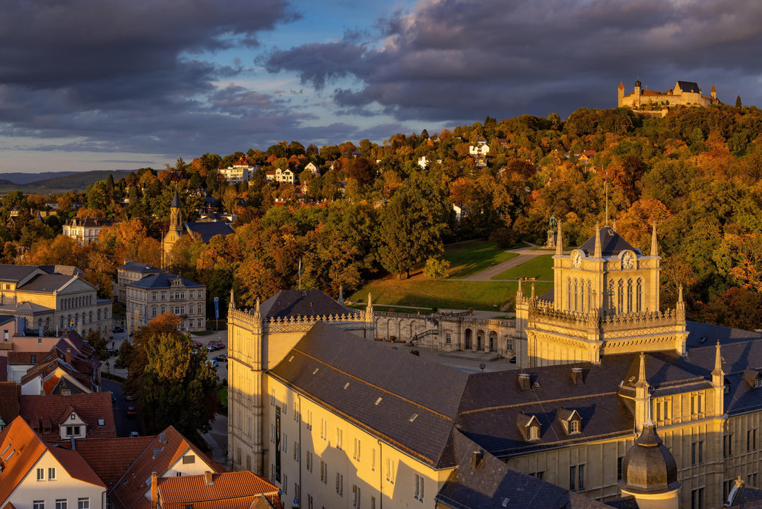Coburg, Germany in the fall at golden hour, view from Morizkirche (St. Maurice Church) towards Ehrenburg Palace and Coburg Fortress 2000pc Puzzle