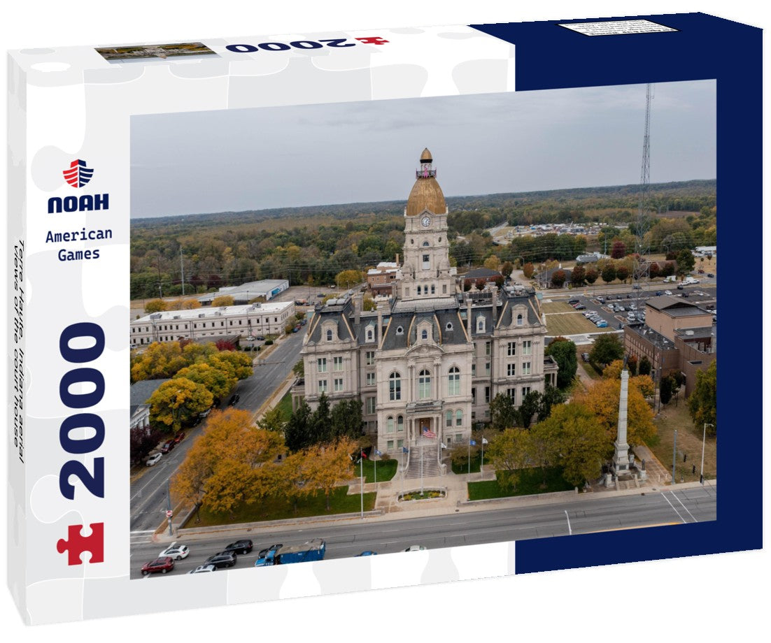 Terre Haute, Indiana aerial views of the court house 2000pc Puzzle