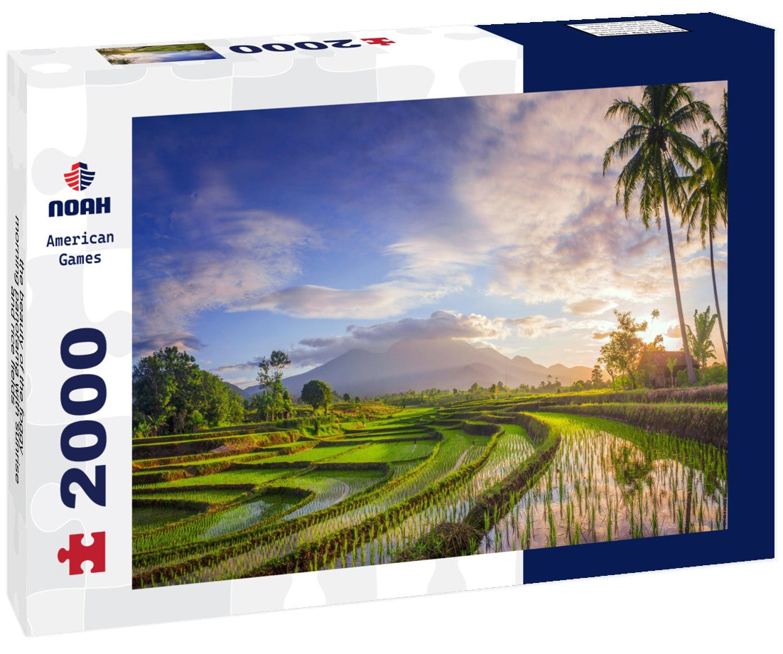the beauty of the Foggy morning with sunrise and rice fields 2000pc Puzzle