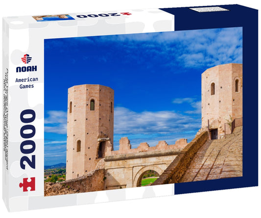 Noah Jigsaw Puzzle Porta Venere (Venus' Gate) ancient ruins in Spello with its beautiful twin, dodecagonal towers 2000 pieces