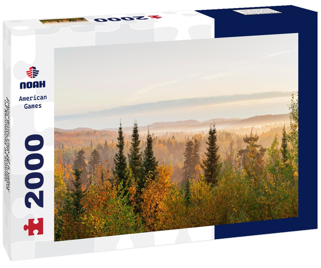 a valley in the Sawtooth Mountains of Minnesota at sunrise in the fall 2000pc Puzzle