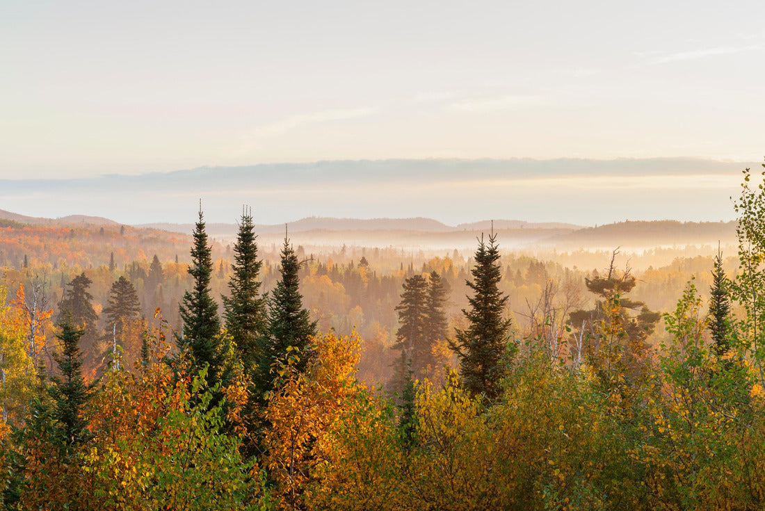 a valley in the Sawtooth Mountains of Minnesota at sunrise in the fall 2000pc Puzzle