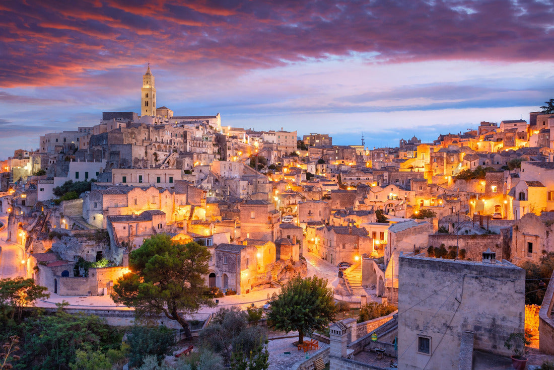 Matera, Italy. Cityscape of the medieval city of Matera, Basilicata Italy at a beautiful summer sunset 2000pc Puzzle