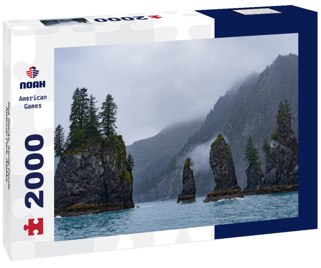 Noah Jigsaw Puzzle Sea Stacks, Kenai Fjords National Park, Alaska 2000 pieces
