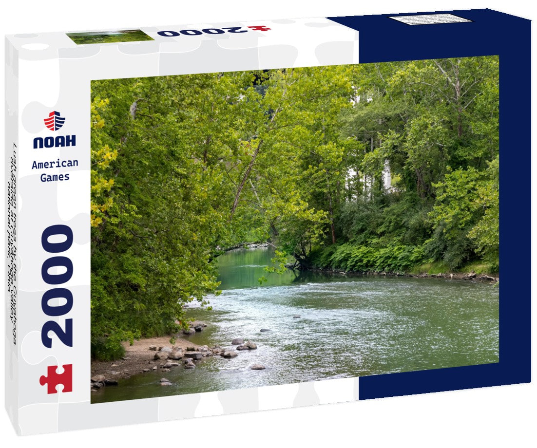 Lush green trees by the Cuyahoga riverside at Cuyahoga valley national park, Ohio 2000pc Puzzle