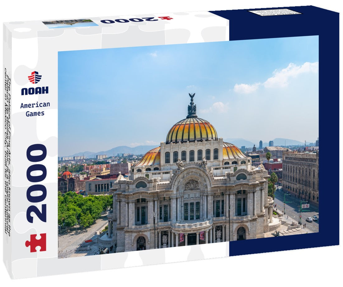 The Palace of Fine Arts, also known as the Palacio de Bellas Artes, is a major cultural center in Mexico City, built for the centennial of the War of Independence in 1910 2000pc Puzzle