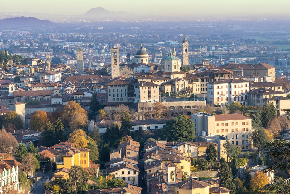 Bergamo. One of the most beautiful cities in Italy. Landscape in the old town of San Vigilio hill. Beautiful view of the towers, bell towers and the main churches 2000pc Puzzle