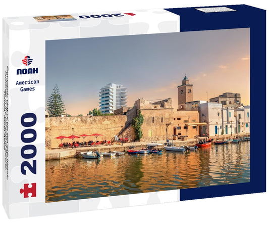 Noah Jigsaw Puzzle Panoramic view of the sea with historic buildings in the old port of Bizerte. Tunisia, North Africa 2000 pieces