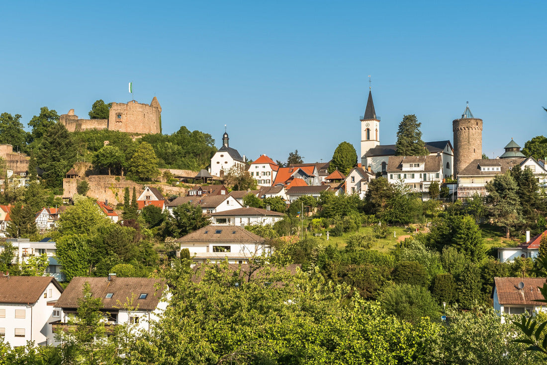 the town of Lindenfels with castle, town fortification and church, Odenwald, Hesse, Germany 2000pc Puzzle
