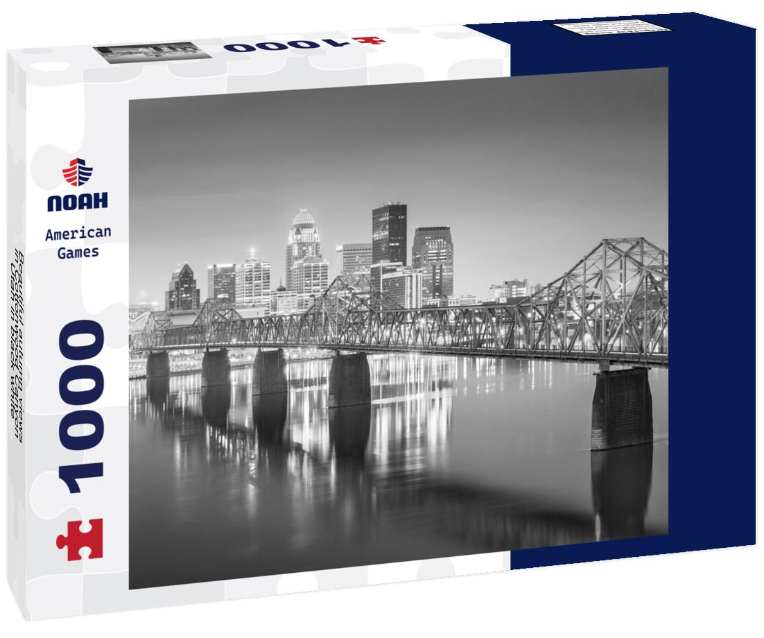 Noah Jigsaw Puzzle Beautiful autumn views in Cottonwood Canyon, Utah in black white 1000 pieces