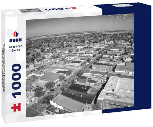 Noah Jigsaw Puzzle Winter scene with Medieval Bran castle, Brasov, Transylvania, Romania in black white 1000 pieces