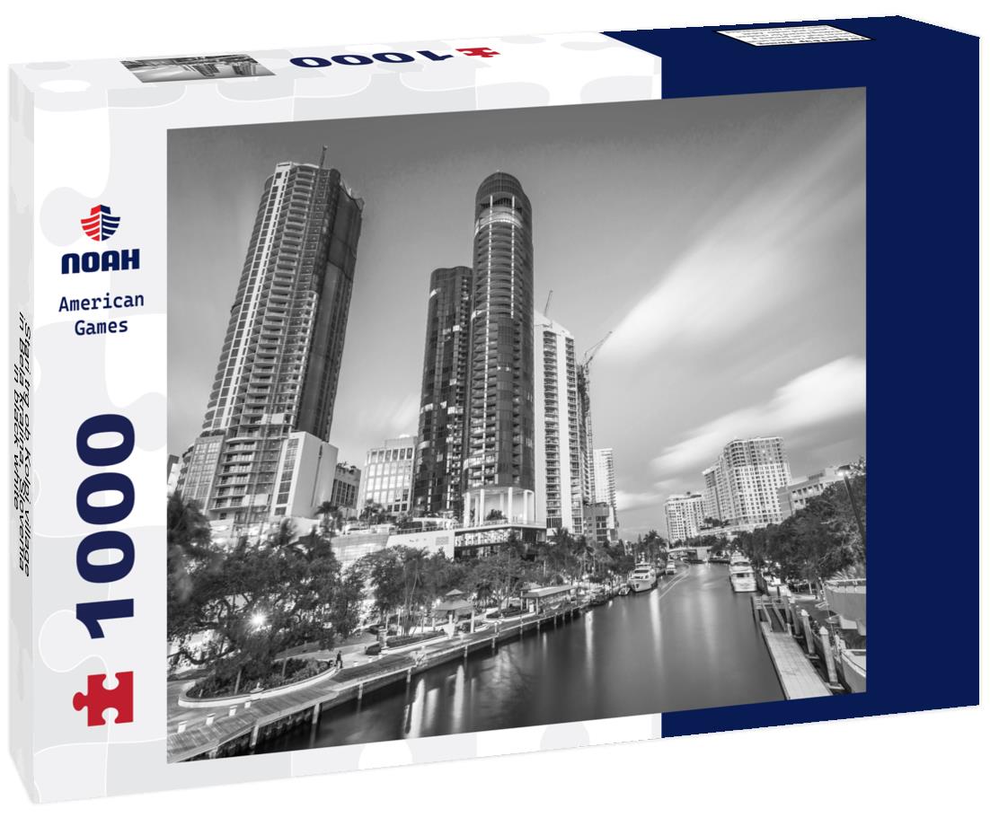 Noah Jigsaw Puzzle Stari trg ob Kolpi village in Bela krajina, Slovenia in black white 1000 pieces