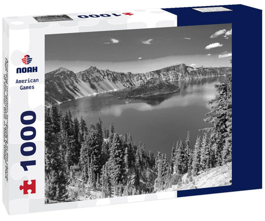 Noah Jigsaw Puzzle Amazing mountain landscape in the cloudy High Tatras, Slovakia. Tatra National Park at summer time in black white 1000 pieces
