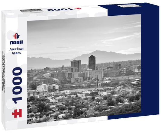 Noah Jigsaw Puzzle Quiet place in the blue city of Chefchaouen, Morocco in black white 1000 pieces