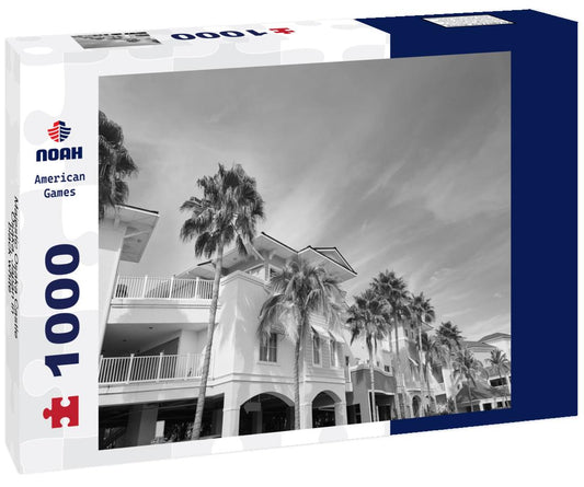 Noah Jigsaw Puzzle Majestic Osaka Castle, Osaka, Japan in black white 1000 pieces