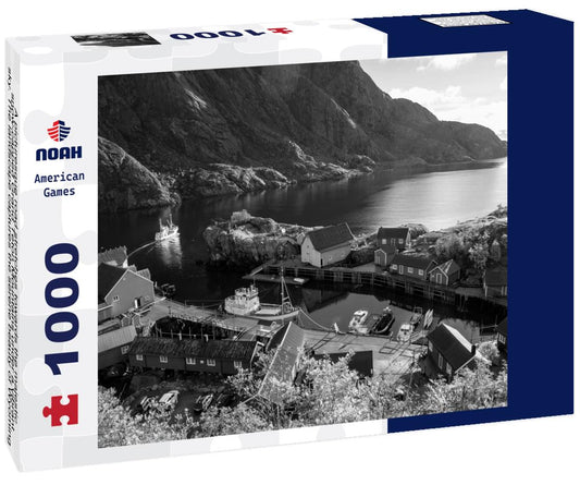 Noah Jigsaw Puzzle A picturesque road stretches towards the majestic, snow-capped Grand Teton Mountains under a vibrant sky. The landscape captures the serene beauty of Wyoming, evoking feelings of adventure in black white 1000 pieces