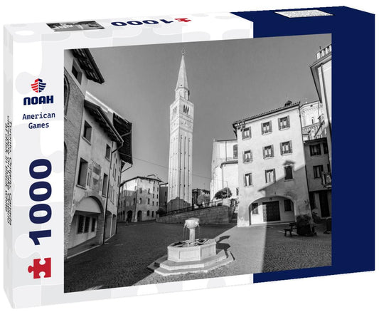 Noah Jigsaw Puzzle Toronto, Ontario, Canada cityscape on Lake Ontario at dusk in black white 1000 pieces