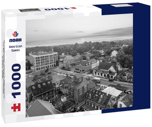 Noah Jigsaw Puzzle St Catherines chapel in Abbotsbury on the Jurassic coast in Dorset in black white 1000 pieces