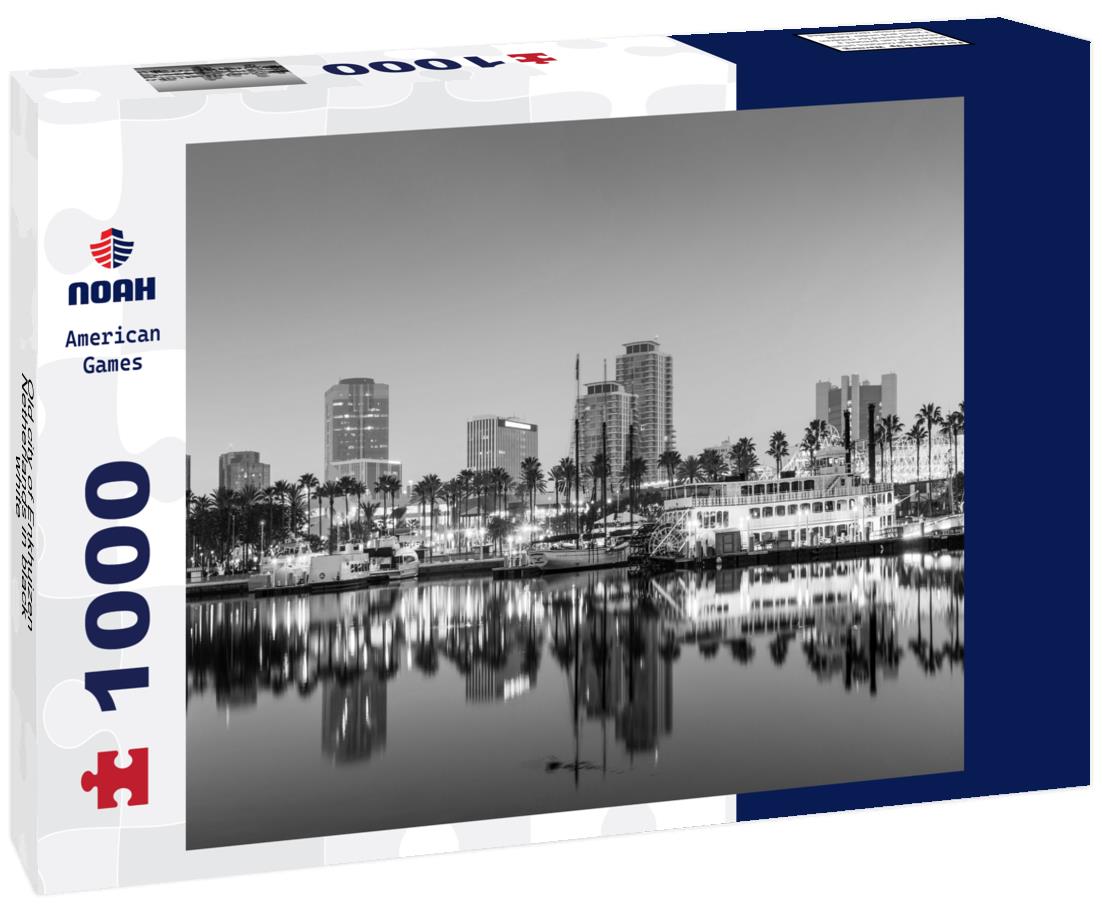 Noah Jigsaw Puzzle Old city of Enkhuizen, Netherlands in black white 1000 pieces