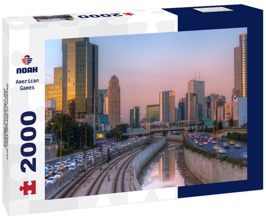Noah Jigsaw Puzzle Skyline of Ramat Gan and the Ayalon Highway, the Financial District near Tel Aviv, Israel 2000 pieces