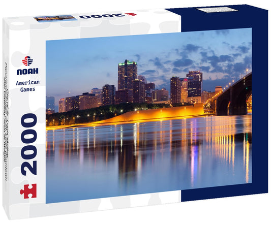 Noah Jigsaw Puzzle City of St. Louis skyline. Panoramic image of St. Louis downtown with Gateway Arch at twilight 2000 pieces