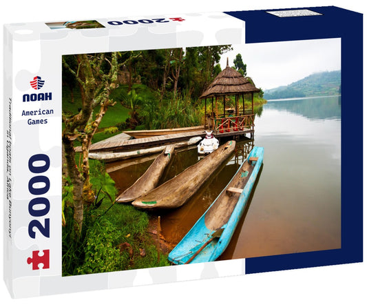 Noah Jigsaw Puzzle Traditional boats on Lake Bunyonyi in Uganda, Africa 2000 pieces