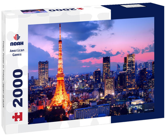 Noah Jigsaw Puzzle Tokyo Tower in Tokyo, Japan at dusk 2000 pieces