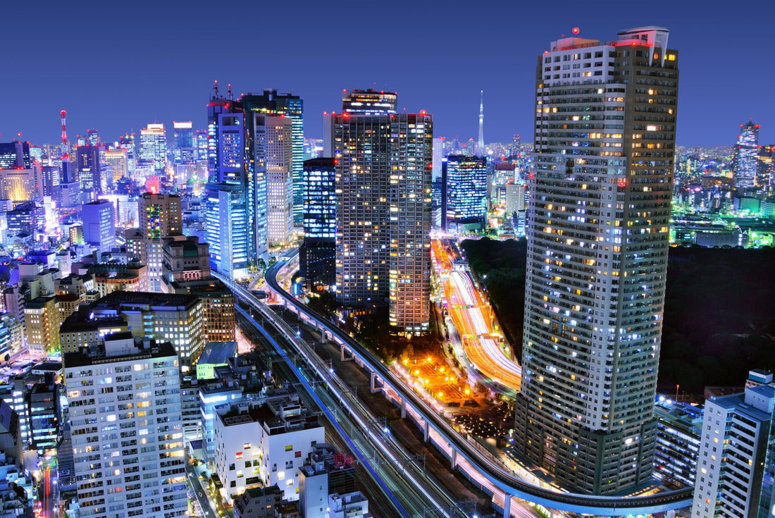 Dense buildings in Minato-ku, Tokyo Japan with Tokyo Sky tree visible on the horizon 2000pc Puzzle