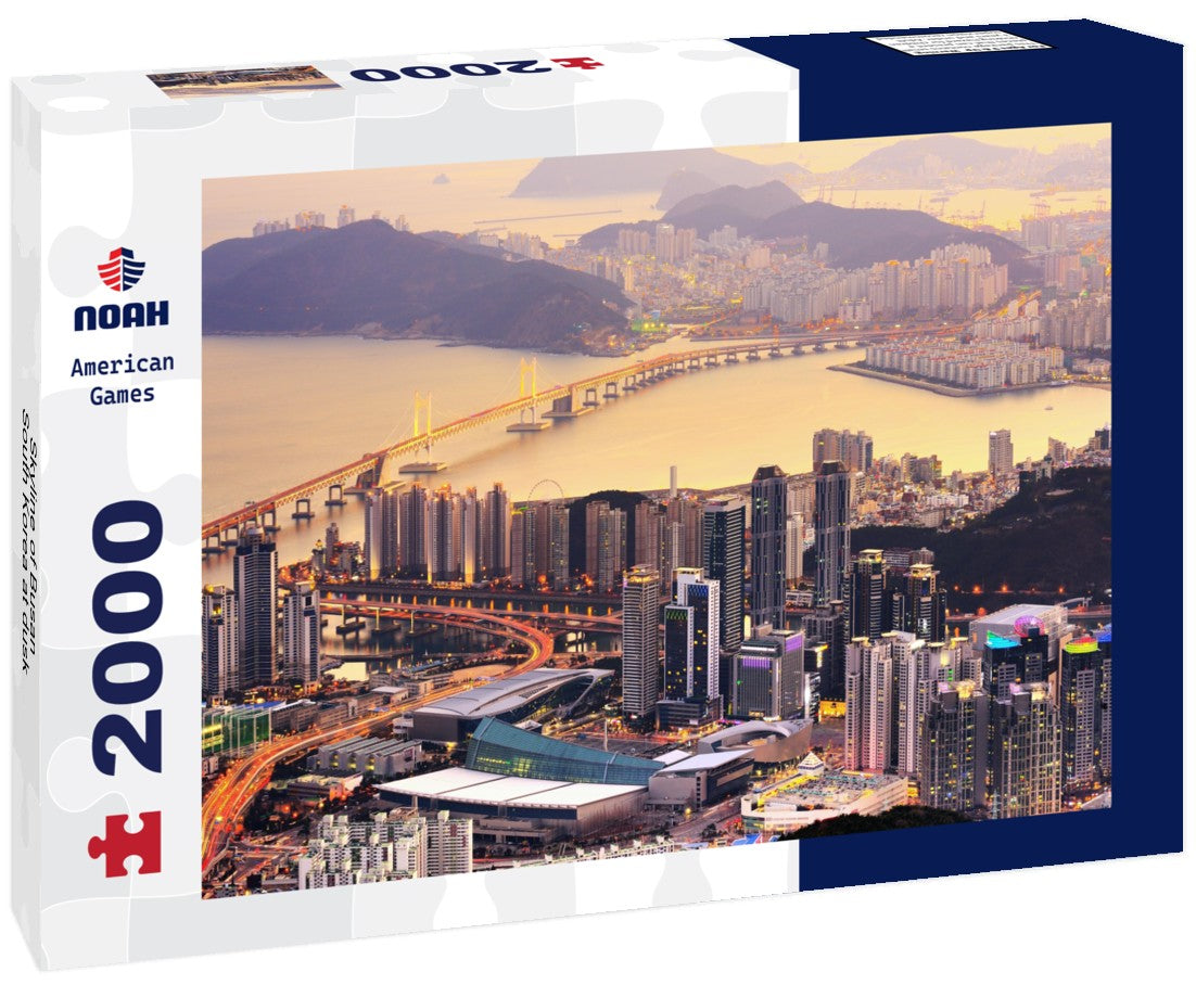 Skyline of Busan, South Korea at dusk 2000pc Puzzle