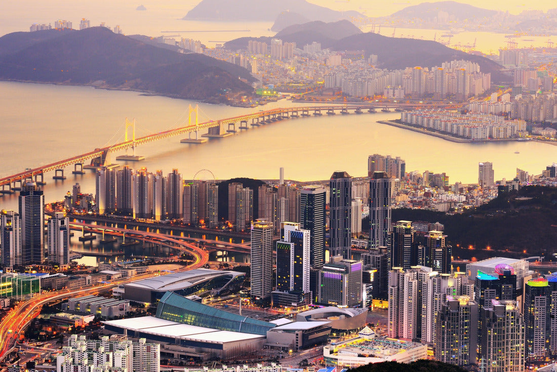 Skyline of Busan, South Korea at dusk 2000pc Puzzle
