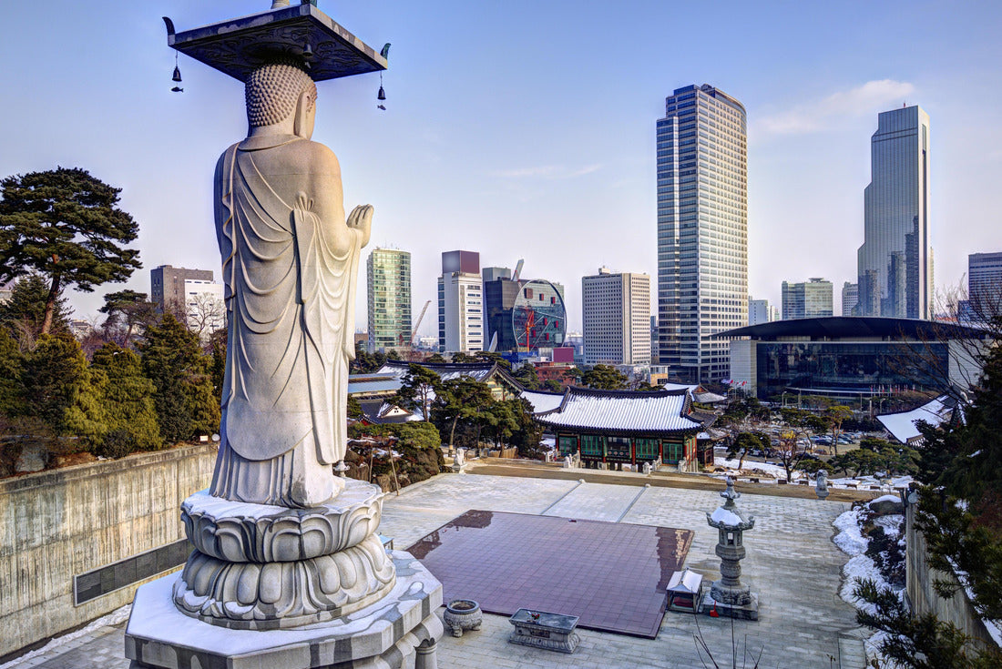 Noah Jigsaw Puzzle Skyline of downtown Seoul, South Korea from bongeunsa temple 2000 pieces