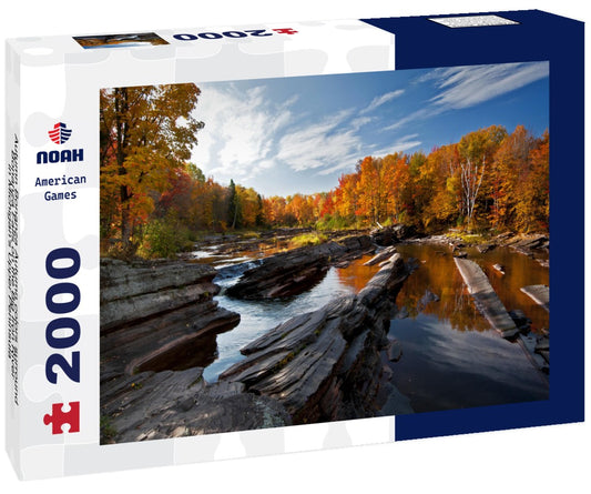 Noah Jigsaw Puzzle Autumn Bonanza Autumn colors surround Bonanza Falls on the Big Iron River in Michigan's Upper Peninsula 2000 pieces