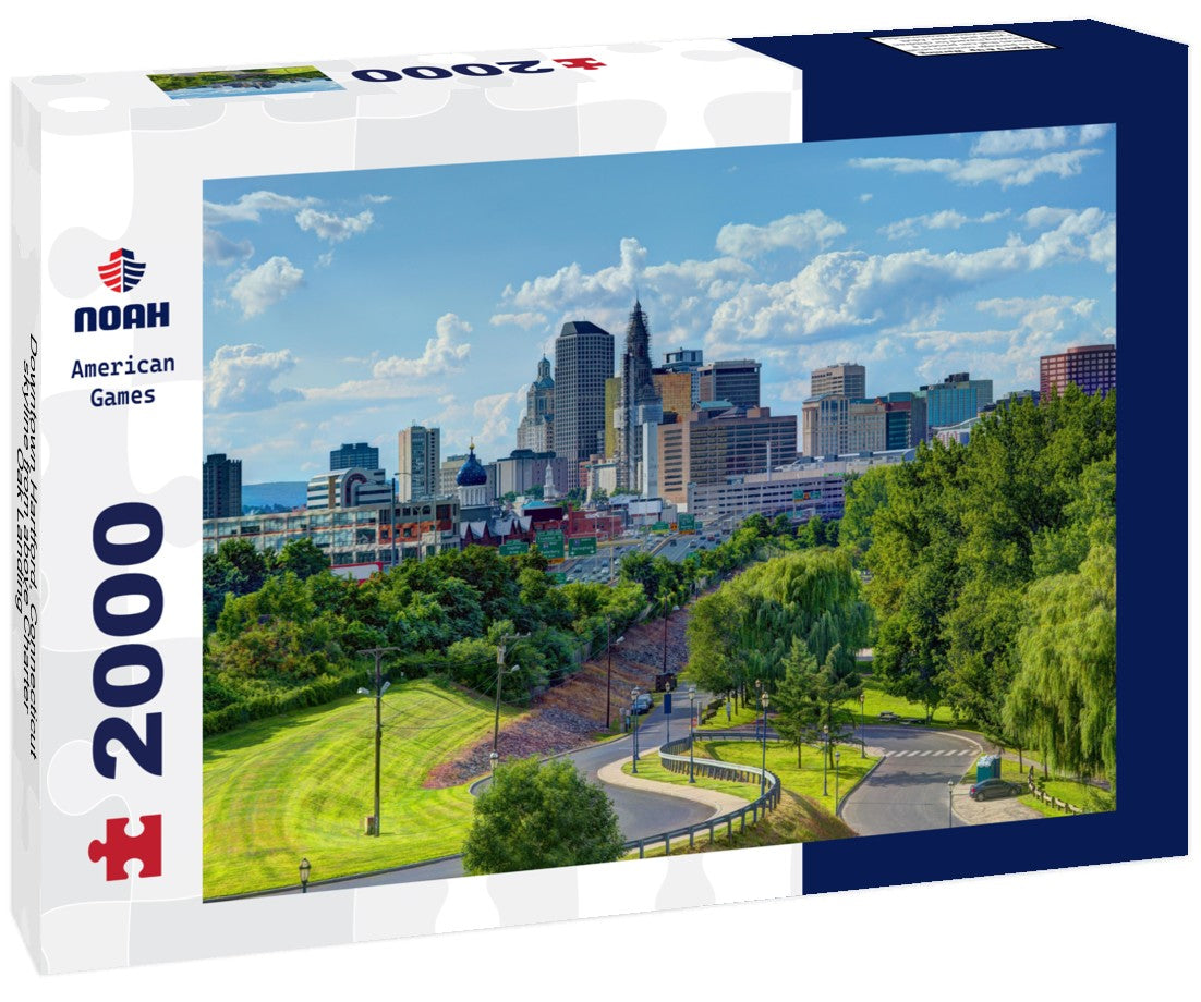 Downtown Hartford, Connecticut skyline from above Charter Oak Landing 2000pc Puzzle