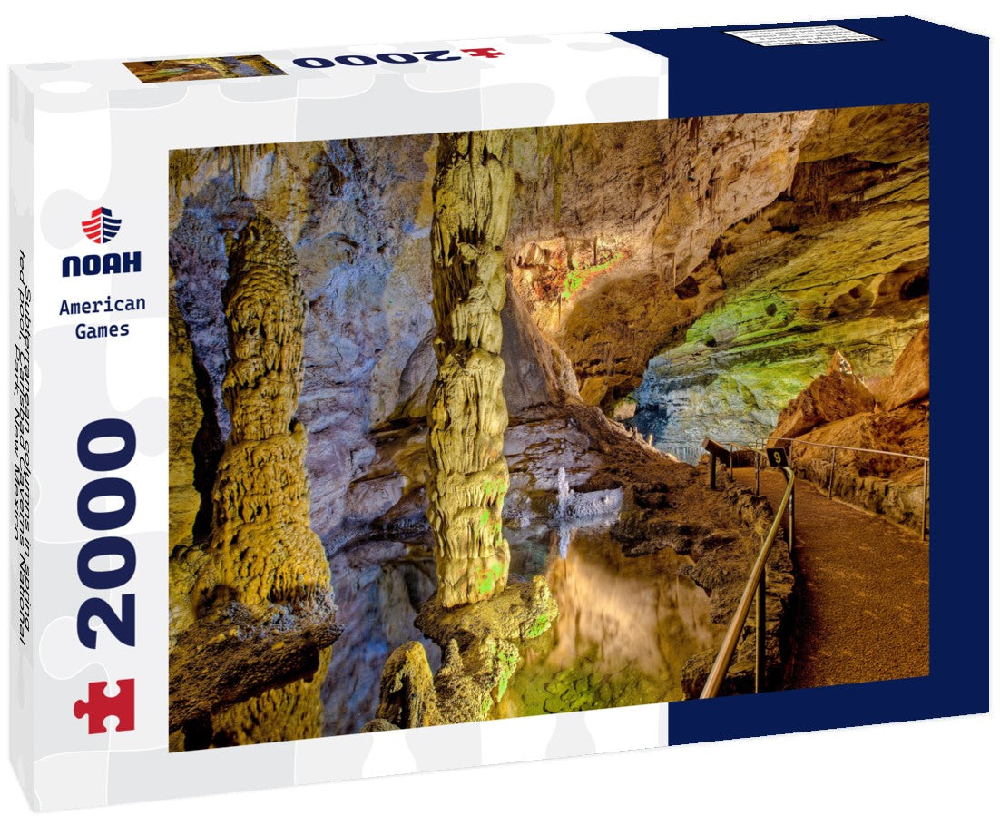 Subterranean columns in spring-fed pool, Carlsbad Caverns National Park, New Mexico 2000pc Puzzle