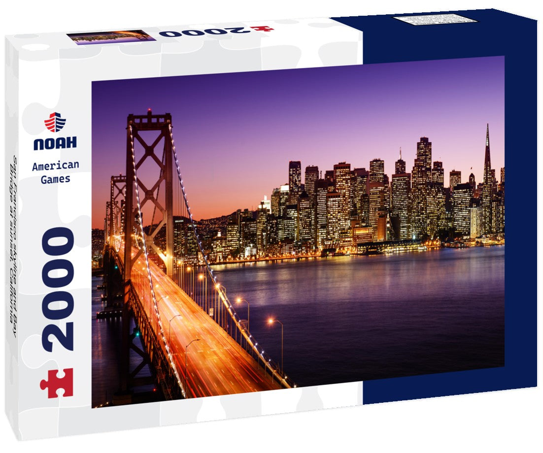 San Francisco skyline and Bay Bridge at sunset, California 2000pc Puzzle